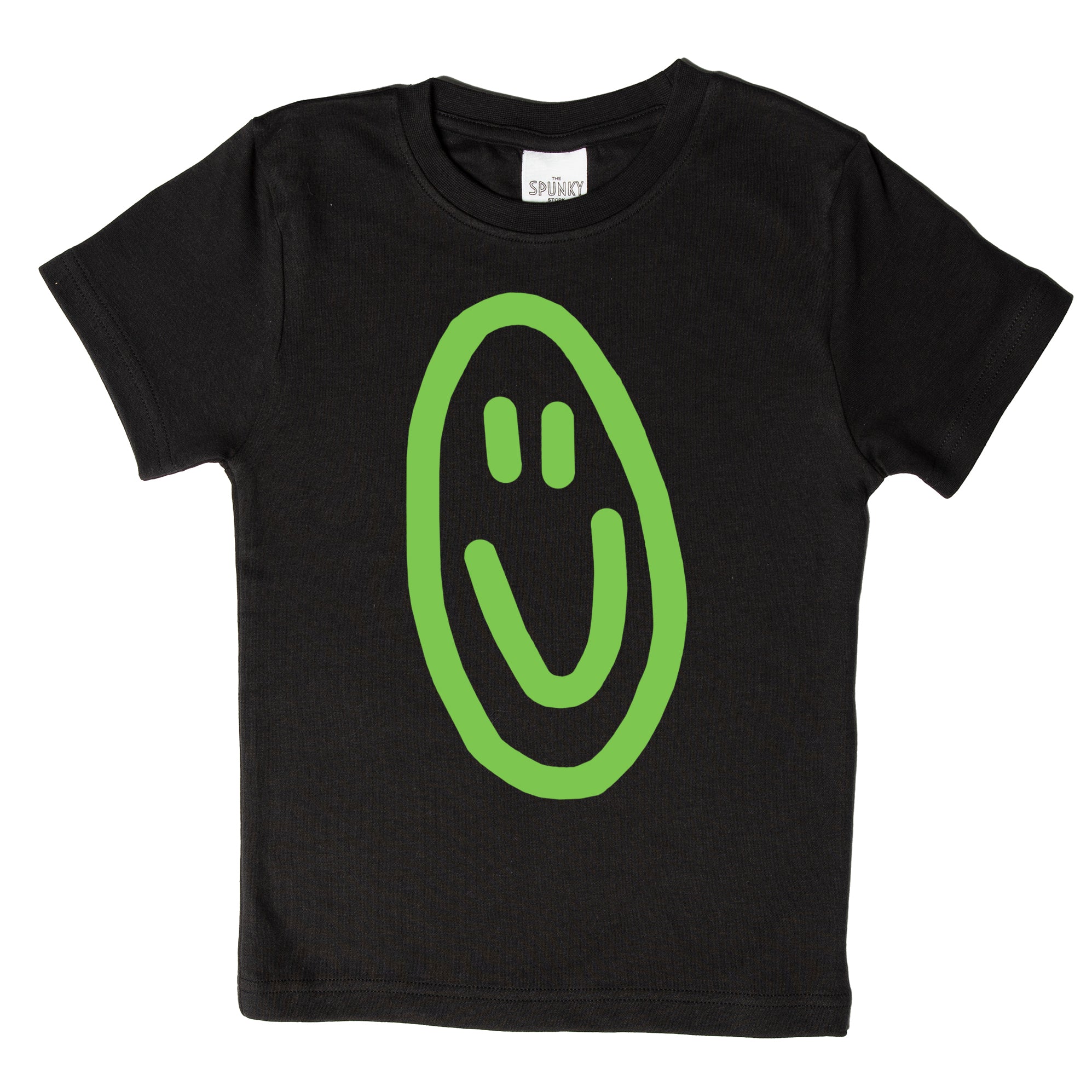 GreenSmileyFaceToddlerKidsTShi