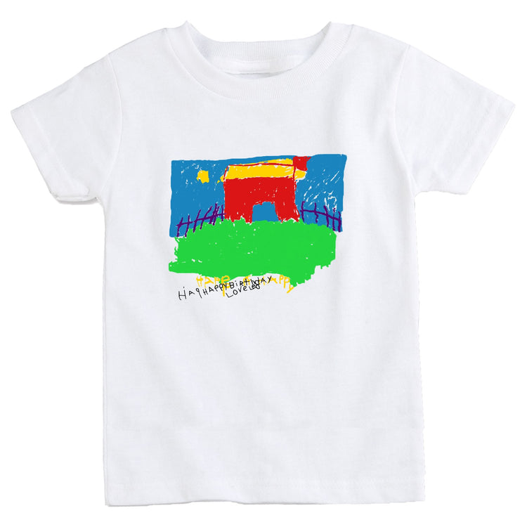 turn your kids drawing art artwork into a custom printed tee shirt