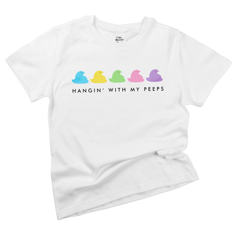 hanging with my peeps baby boys toddler girls easter graphic organic cotton onesie kids tee shirt