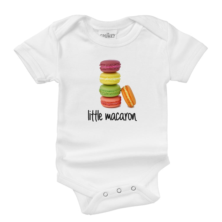 little macaron stack organic cotton baby girl onesie toddler shirt