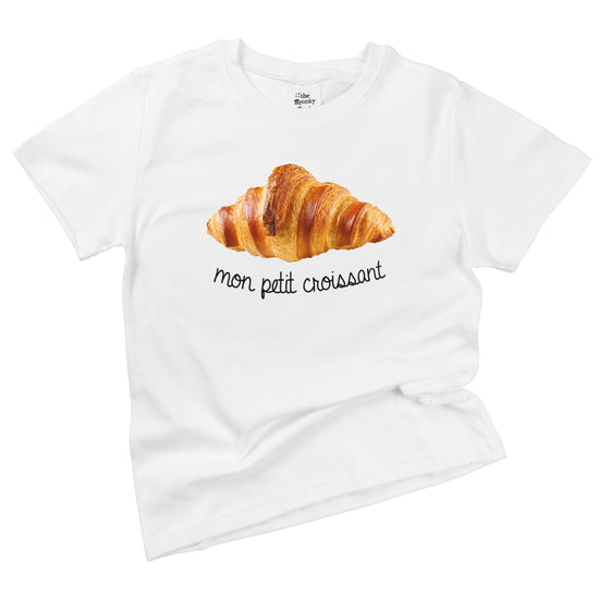 mon petit croissant organic cotton french baby onesie toddler shirt