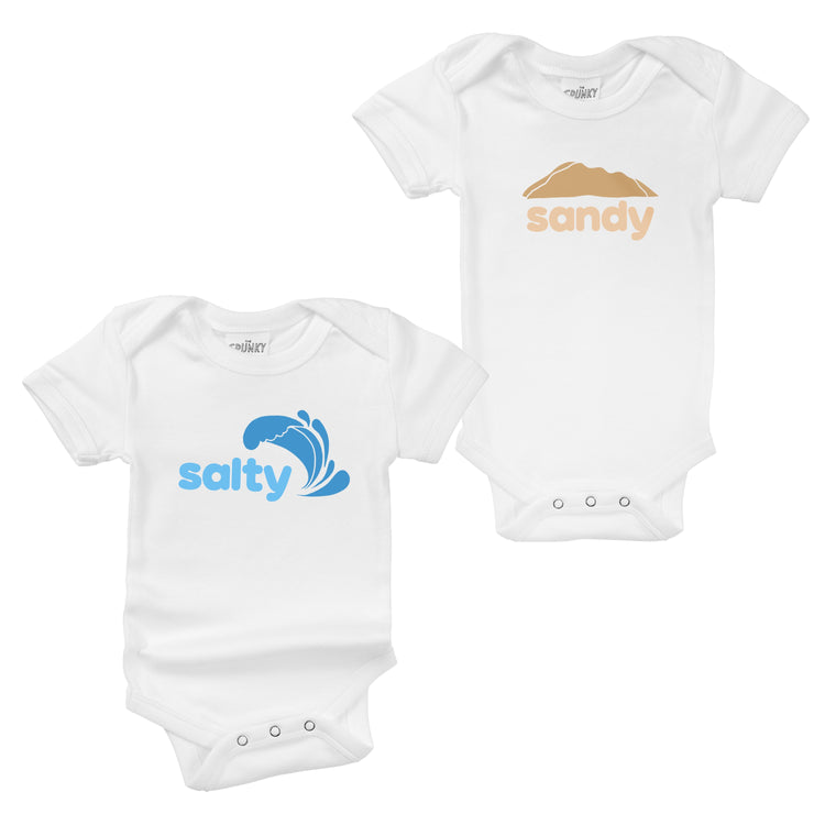 sandy toes salty hair kisses beach babe bum twins ocean lover organic cotton unisex baby onesie toddler graphic tee shirt