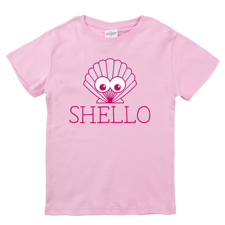 shello hello cute sea shell ocean lover beach babe organic cotton baby onesie cartoon graphic toddler tee shirt