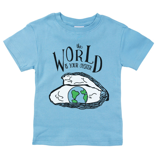 the world is your oyster world map globe pearl organic cotton baby onesie toddler shirt