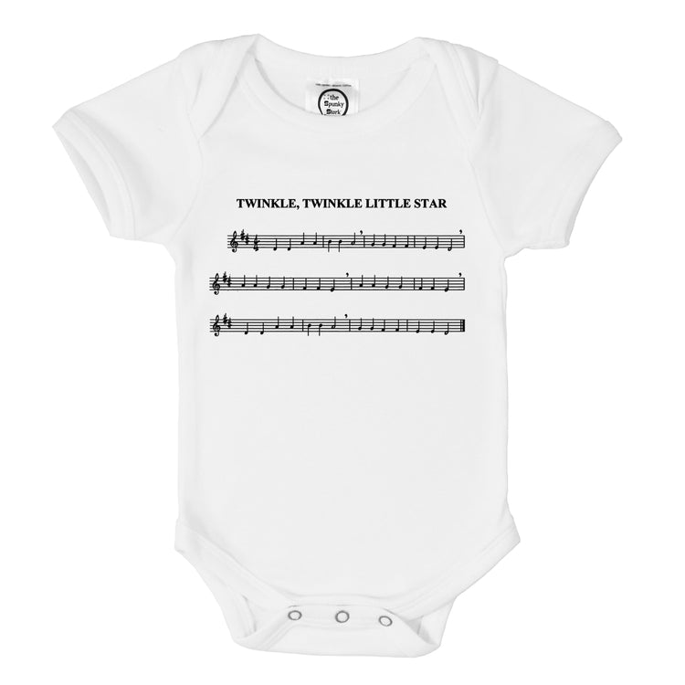 twinkle twinkle little star sheet music newborn preemie organic cotton baby onesie