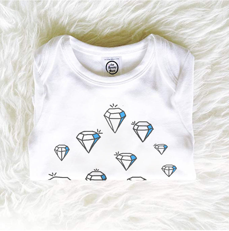shine on crazy diamonds in the sky organic cotton baby girl onesie toddler shirt