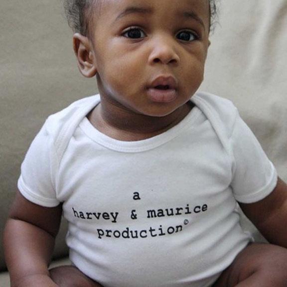 joint production parents names organic cotton customized newborn baby onesie shower gift or pregnancy birth reveal outfit