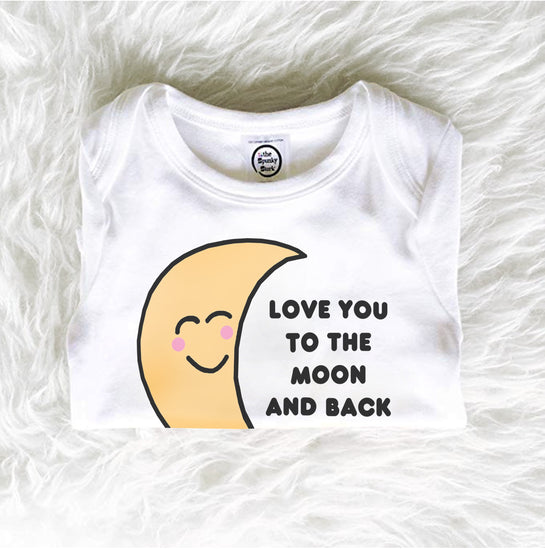 i love you to the moon and back organic cotton unisex preemie newborn baby onesie shower gift