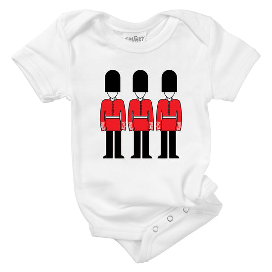 queens guard british soldiers organic cotton baby onesie toddler shirt