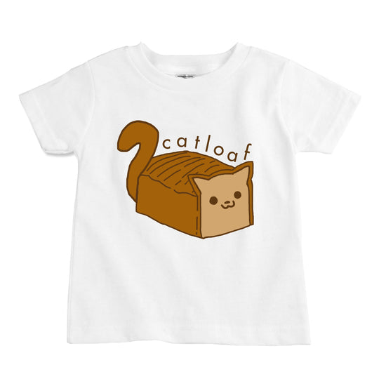 cat loaf bread funny blep lazy kitten organic cotton baby onesie toddler shirt