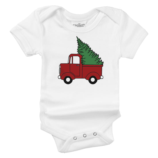 griswold family vacation movie christmas tree station wagon cute holiday organic cotton baby onesie unisex toddler graphic tee shirt design