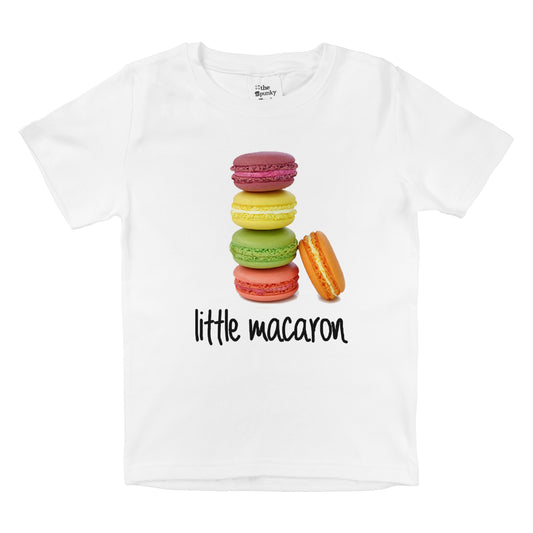 little macaron stack organic cotton baby girl onesie toddler shirt