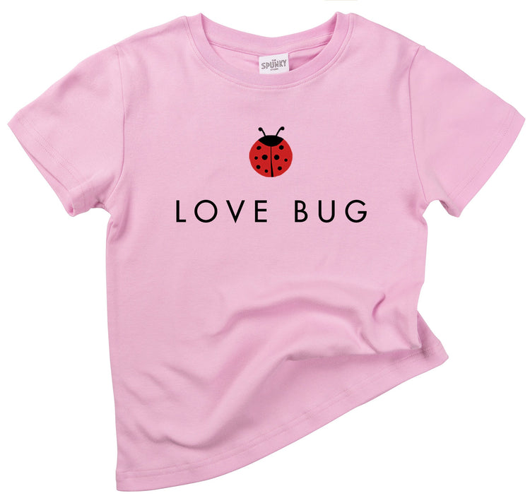 love bug ladybug organic cotton baby girl onesie toddler graphic tee shirt
