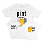 pint and half pint daddy & me matching funny fathers day gift idea baby onesie toddler father son daughter beer shirt set