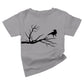 raven on a branch organic cotton minimalist halloween baby onesie toddler shirt inspired by the edgar allen poe poem