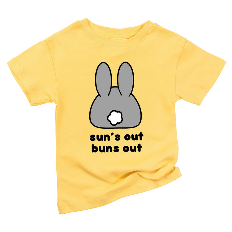 suns out buns out spring summer easter bunny baby boys toddler girls kids organic graphic rabbit tee shirt