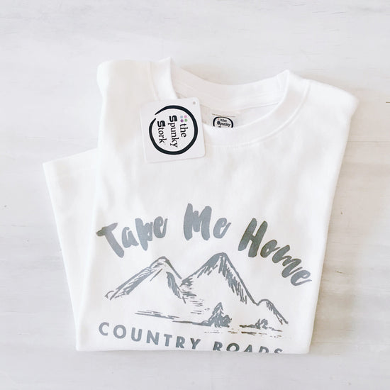 take me home country roads mountain mama west virginia wvu mountaineers organic cotton baby bodysuit toddler shirt