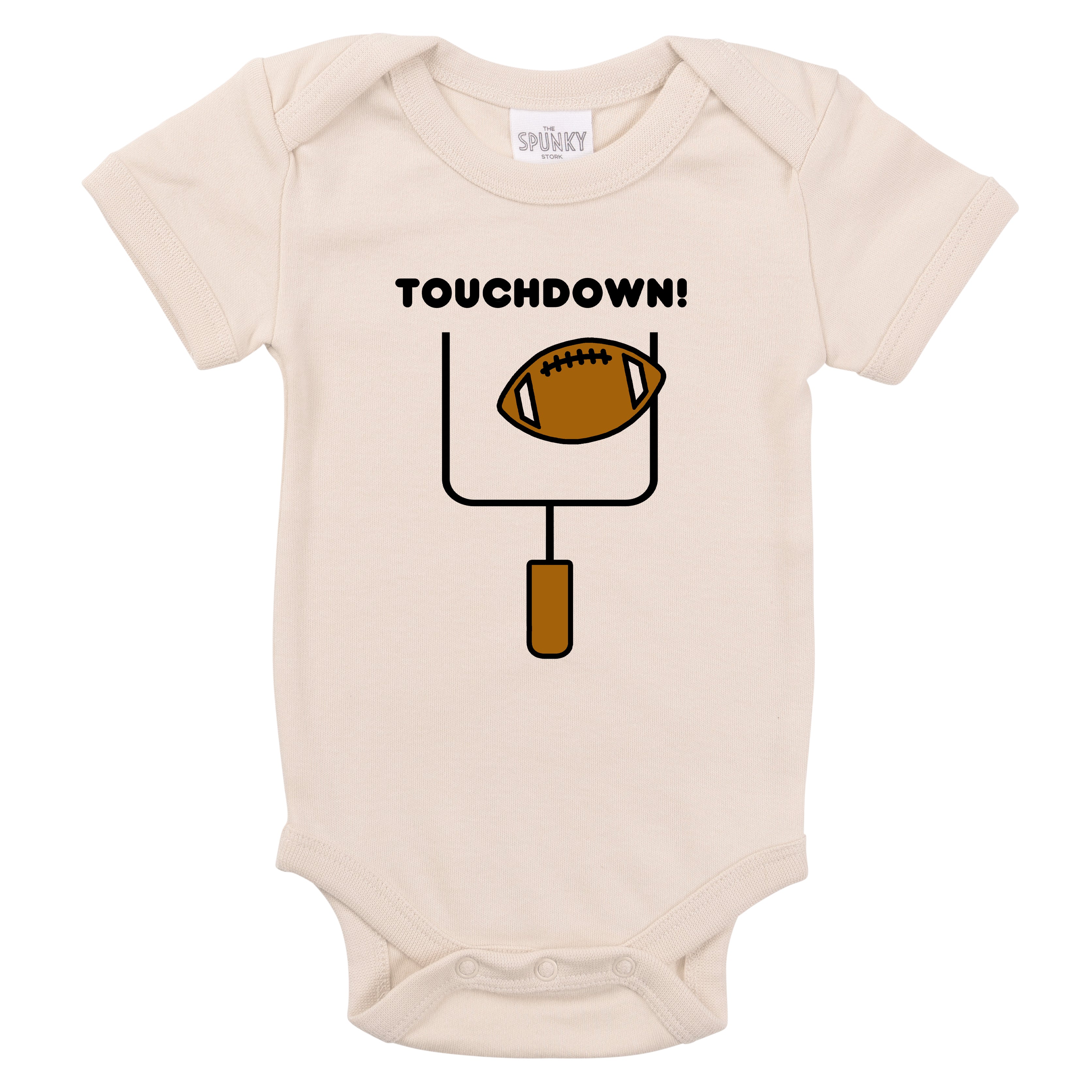 The Spunky Stork - Touchdown Football Organic Baby Toddler Shirt