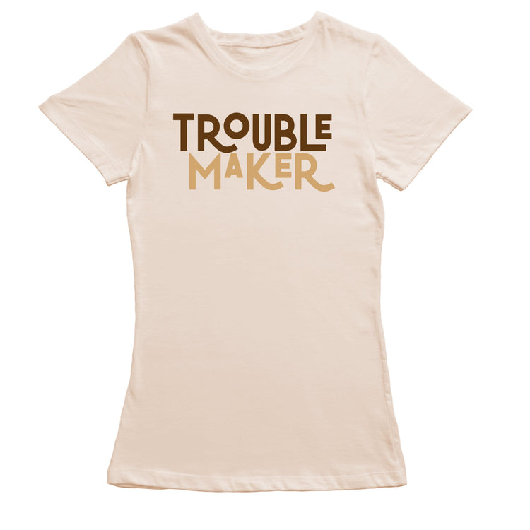  Trouble Maker Pink Couple Basic T-Shirt : Clothing, Shoes &  Jewelry