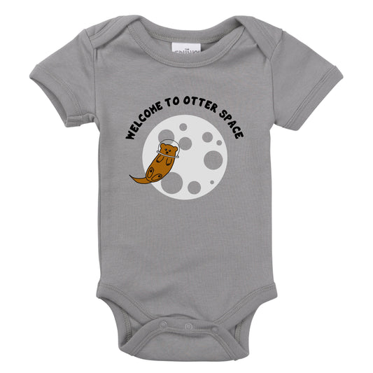 otter space funny pun unisex baby onesie toddler kids youth tween graphic sayings organic tee shirt