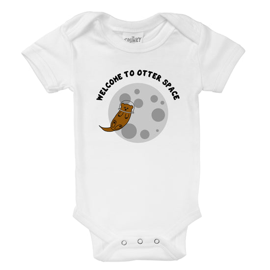 otter space funny pun unisex baby onesie toddler kids youth tween graphic sayings organic tee shirt