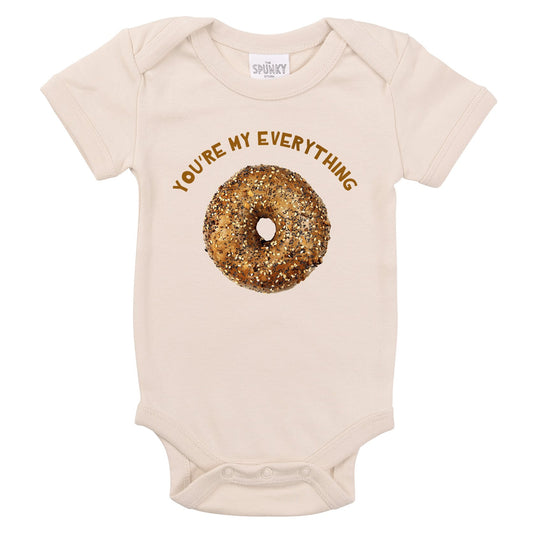 my everything bagel funny valentines day organic baby onesie toddler unisex graphic tee shirt jewish newborn naming gift