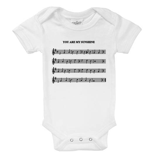you are my sunshine song sheet music organic cotton baby onesie shower gift