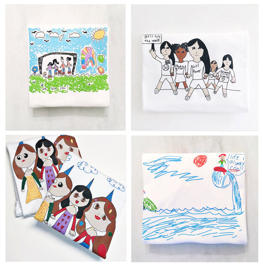 turn your kids drawing art artwork into a custom printed tee shirt