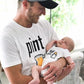 pint and half pint daddy & me matching funny fathers day gift idea baby onesie toddler father son daughter beer shirt set