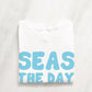 seas seize the day beach day bum organic cotton ocean waves baby onesie toddler shirt