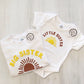 sunshine big sister little brother organic cotton siblings sun matching baby onesie toddler shirts set